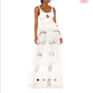 For Love & Lemons Tiered Gown X Revolve